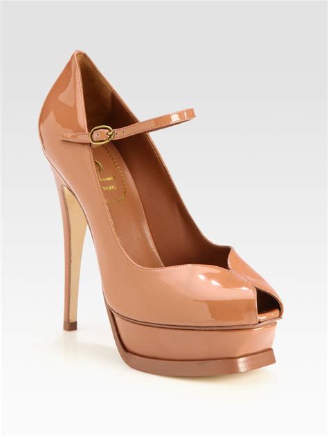 ysl tribute low heel patent|SAINT LAURENT Heels for Women .